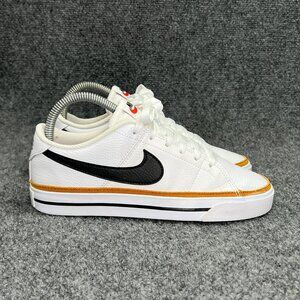 Nike Court Legacy Sneakers Women's Size 6.5 White Leather Low Lace Athletic Shoe